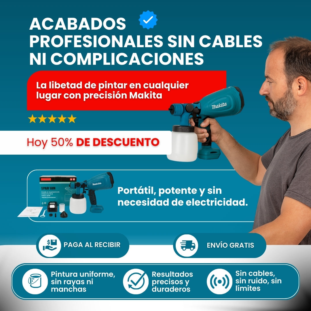 PISTOLA DE PINTURA INALÁMBRICA MAKITA