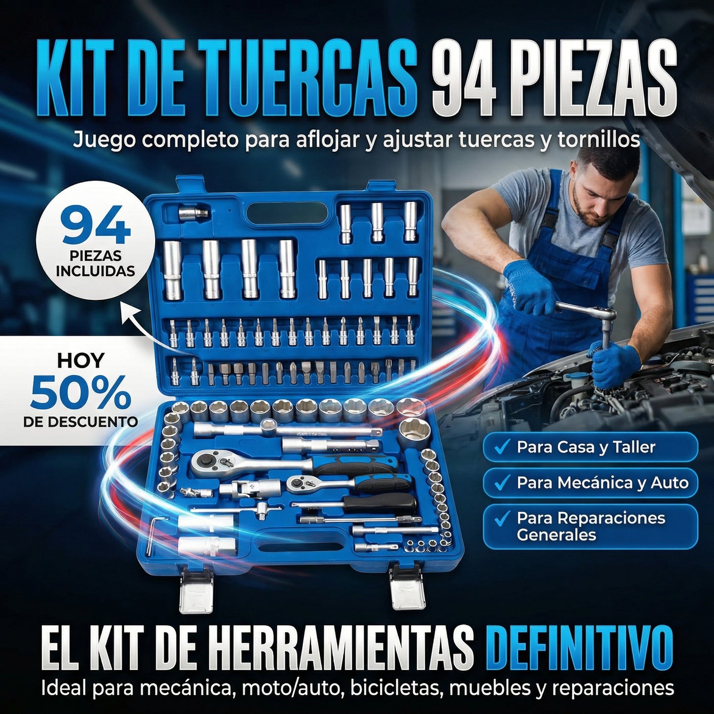 KIT DE TUERCAS 94 PIEZAS